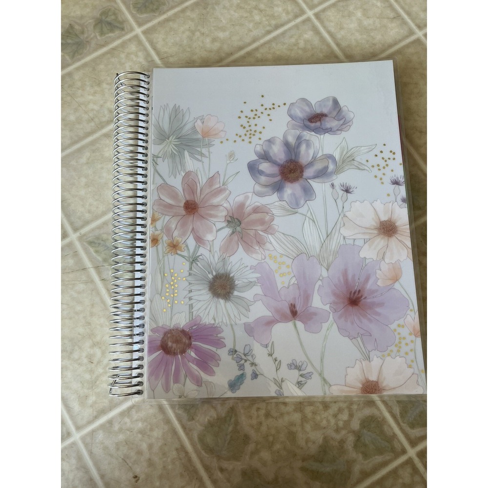 Undated Homeschool Planner 8.5" x 11" 12-Month Metallic Wildflower Erin Condren